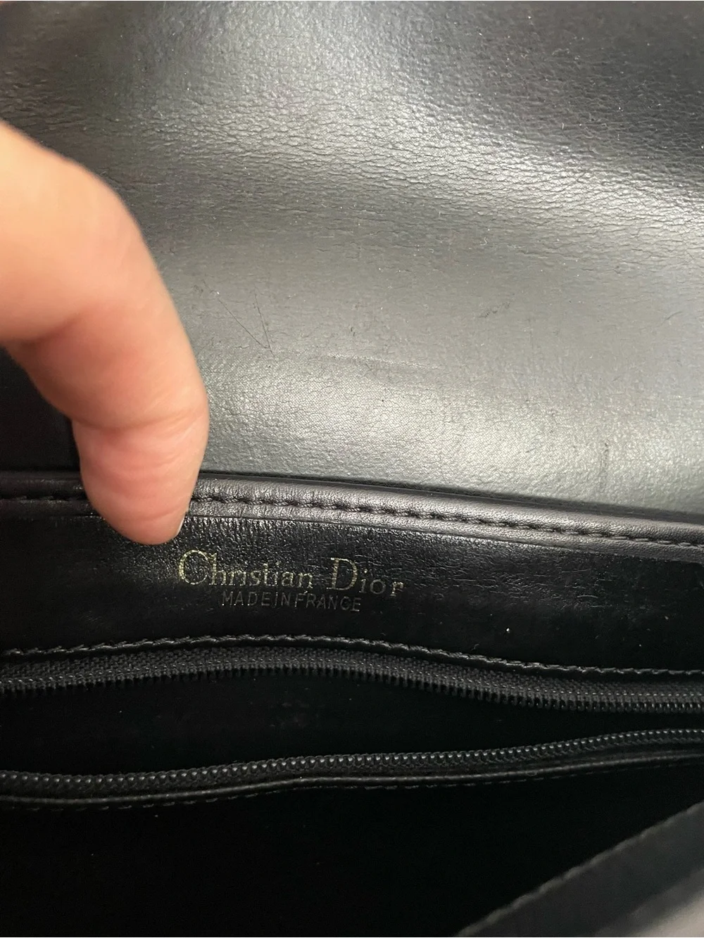 Vintage Dior made in France Honeycomb Canvas PVC Leather Crossbody Shoulder Bag